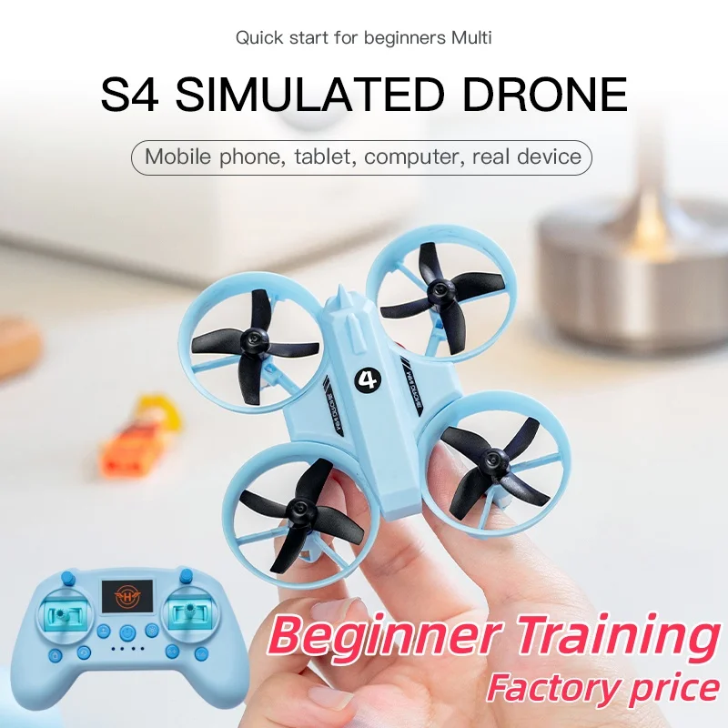 Drone Tablet Mount - V4 Mini-Drohne, zusammenklappbar, Aufbewahrungsflugzeug-Emulator, FPV-Training, Zugangsstufe